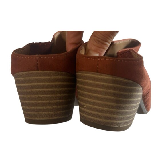BCBG Generation Lori Faux Suede Rust Slide Mules Heel Shoe Sandals Womens 7B - Picture 11 of 13